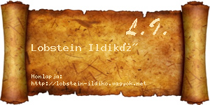 Lobstein Ildikó névjegykártya